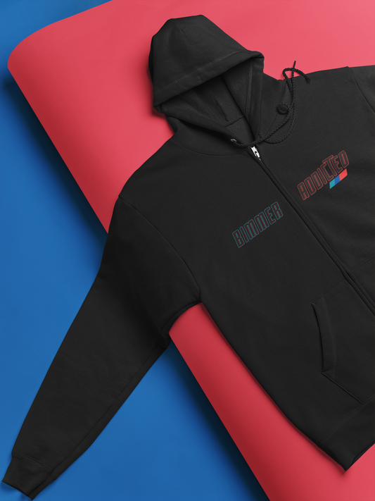 Bimmer Addicted II - Zipper Hoodie Backprinted